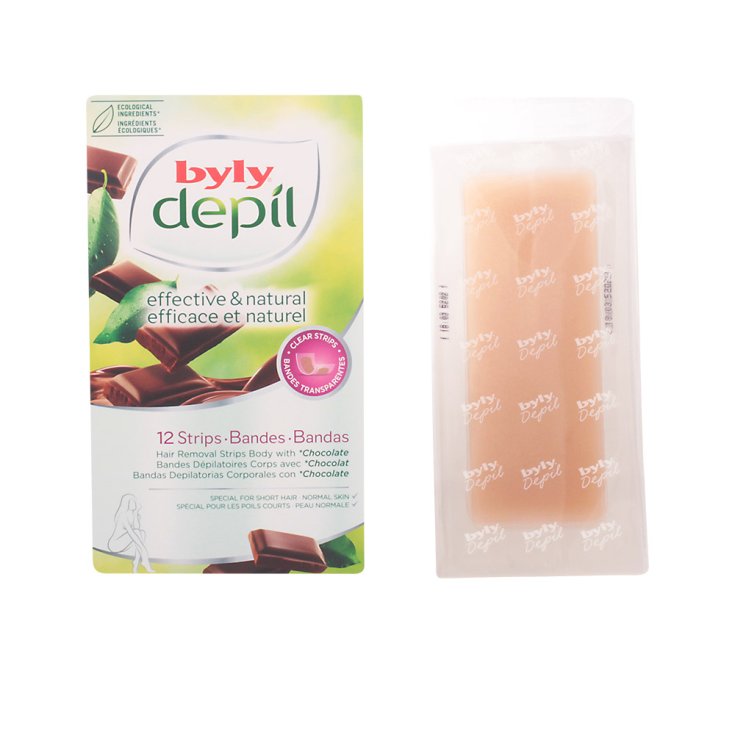 Byly Depil Bandes de Cire Corporelle au Chocolat 12 Unités