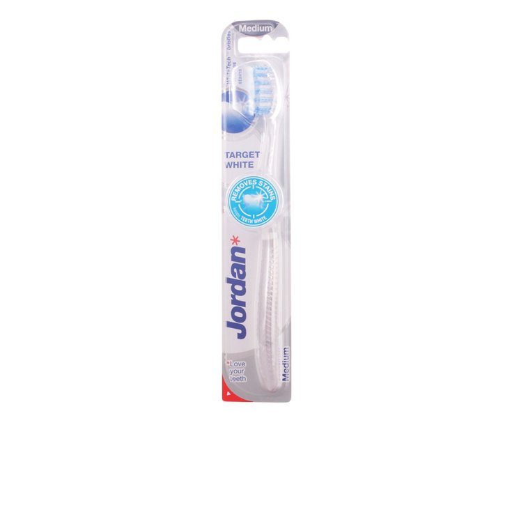 Jordan Target Blanc Brosse à Dents Moyenne