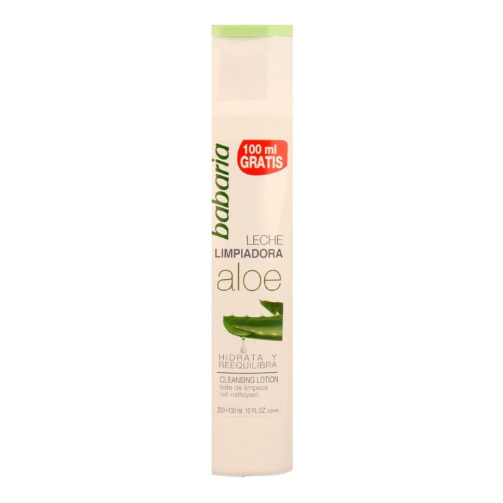 Babaria Aloe Vera Lait Nettoyant 200 ml + 100 ml Offert