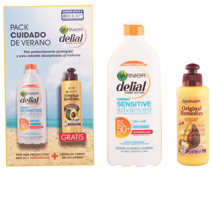 Delial Sensitive Advanced Lait Solaire Spf50 300 ml Coffret 2 Pièces