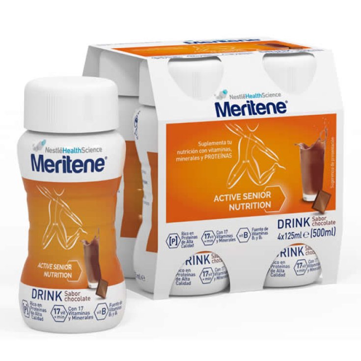 Meritene Active Senior Nutrition Boisson Sabor Chocolat 4x125ml