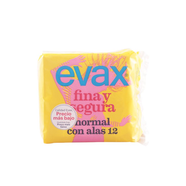 Evax Fina & Segura Normal With Wings Serviettes Hygiéniques 12 Unités