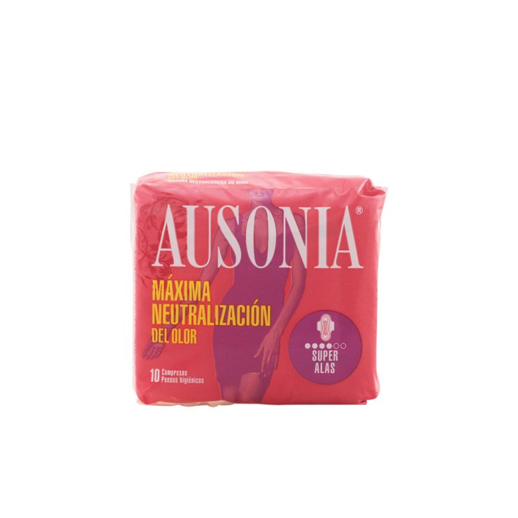 Ausonia Super Plus Avec Ailes Serviettes Hygiéniques 10 Unités Ausonia Super Plus Avec Ailes Serviettes Hygiéniques 10 Unités