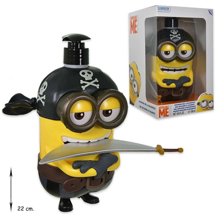 Cartoon Minions Figure Pirate Gel douche et shampoing 3D 500 ml Cartoon Minions Figure Pirate Gel douche et shampoing 3D 500 ml