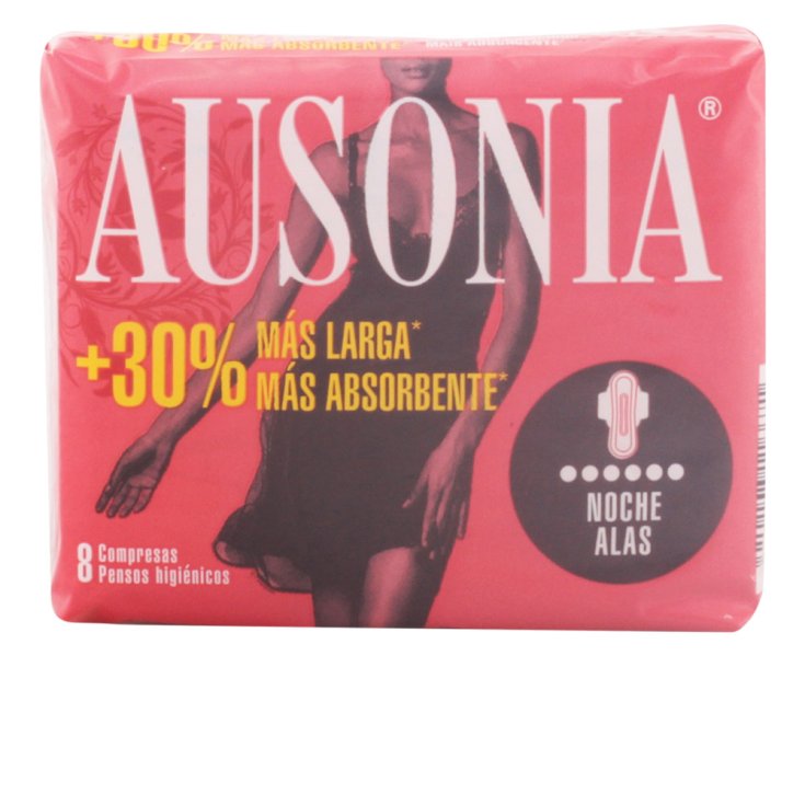 Ausonia Night With Wings Serviettes Hygiéniques 8 Unités