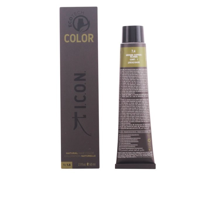 Icon Ecotech Color Coloration Naturelle 7.4 Blond Moyen Cuivré 60 ml