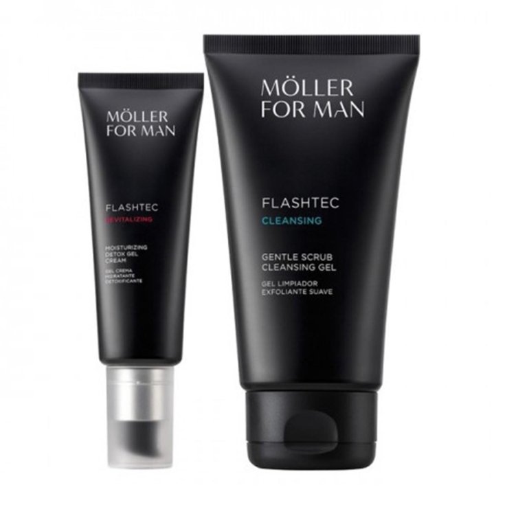 Anne Moller For Man Flashtec Detox Gel Crème 50 ml Coffret 2 Parties
