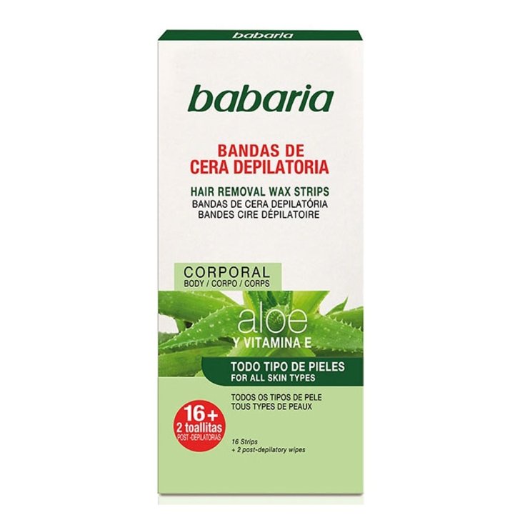 Babaria Aloe Wax Strips Tous types de peau 16 unités