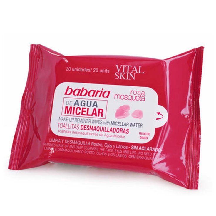 Babaria Vital Skin Lingettes Démaquillantes Avec Eau Micellaire Pack 20 unités
