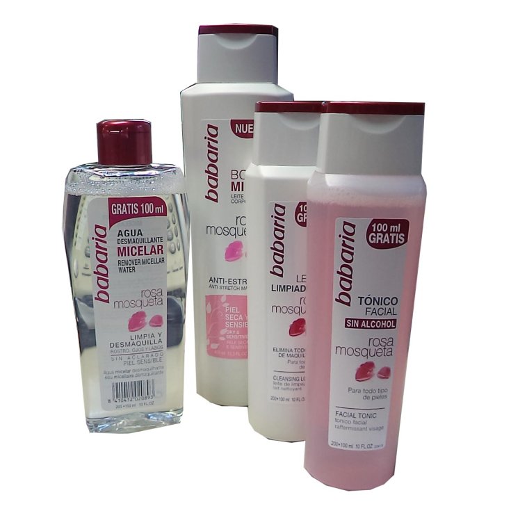 Babaria Rosa Mosqueta Lait Corporel 400ml Coffret 4 Parties