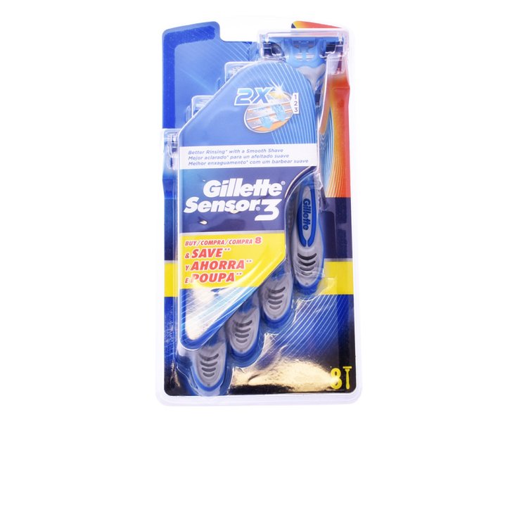 Gillette Sensor 3 Rasoir Jetable 8 Unités