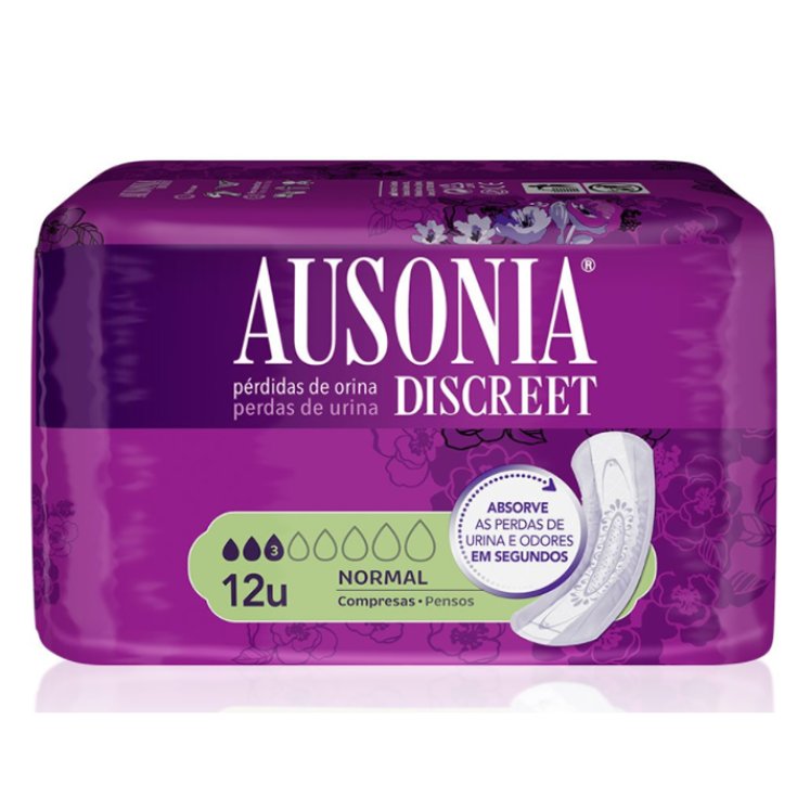Ausonia Serviettes Hygiéniques Discrètes Incontinence Urinaire Normale 12 Unités Ausonia Serviettes Hygiéniques Discrètes Incontinence Urinaire Normale 12 Unités