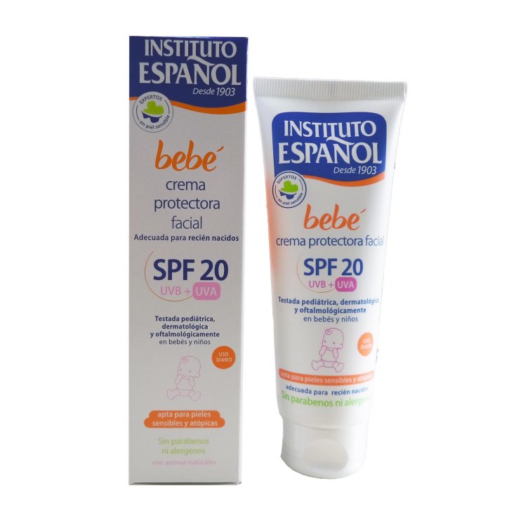 Instituto Español Bebe Crème Protectrice Visage Peaux Sensibles Spf20 Sans Allergènes 75 ml