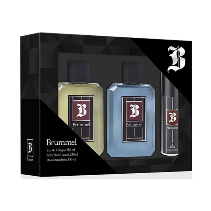 Brummel Eau De Cologne 250ml Coffret 3 Pièces 2018