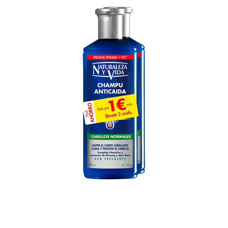 Naturaleza Y Vida Shampooing Anti Chute Cheveux Normaux 2x300ml