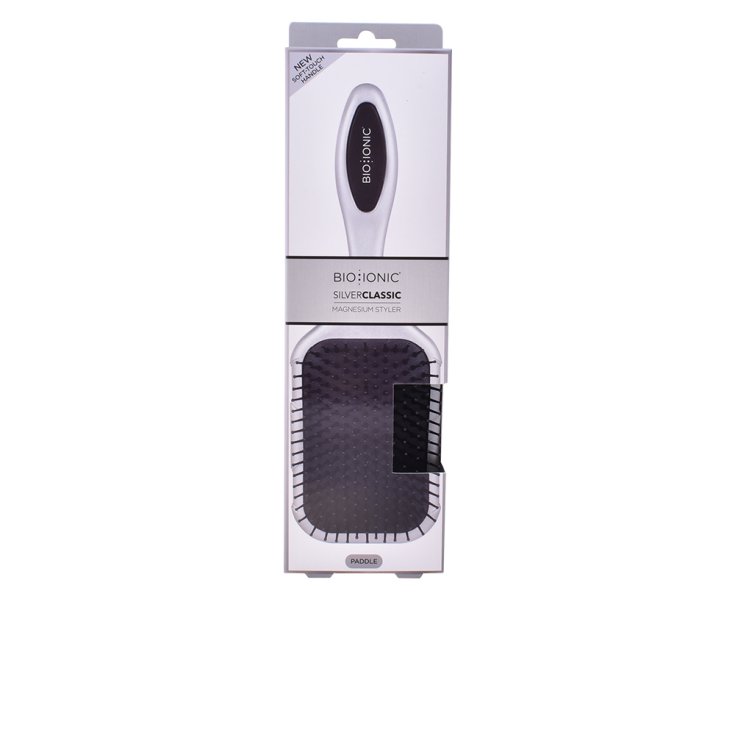 Brosse plate ionique classique en argent bio ionique