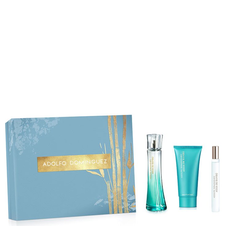 Adolfo Dominguez Bambu Aqua Woman Eau De Toilette Vaporisateur 100 ml Coffret 3 Parties 2017