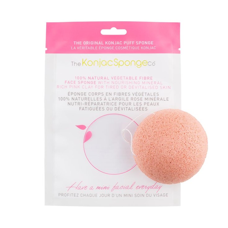 La Houppette Visage Konjac Eponge Konjac Argile Rose La Houppette Visage Konjac Eponge Konjac Argile Rose