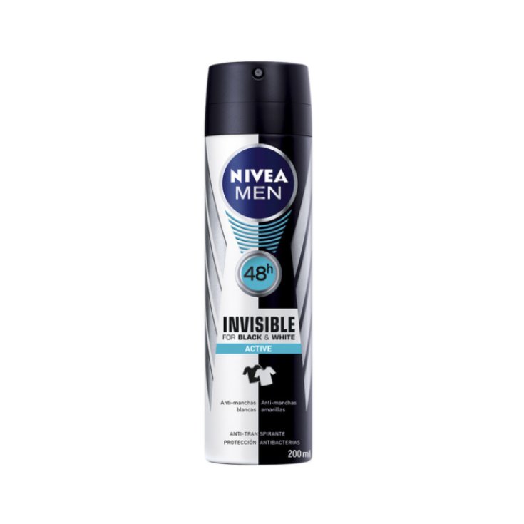 Nivea Men Invisible For Black And White Déodorant Actif Spray 200 ml
