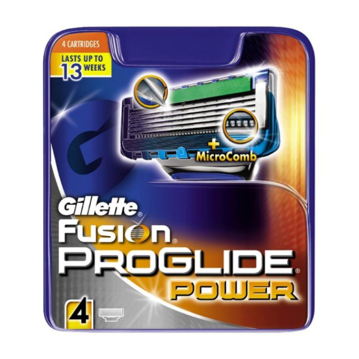 Gillette Fusion Proglide Power Recharge 4 Unités
