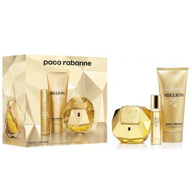 Paco Rabanne Lady Million Eau De Parfum Vaporisateur 80 ml Coffret 3 Parties 2018