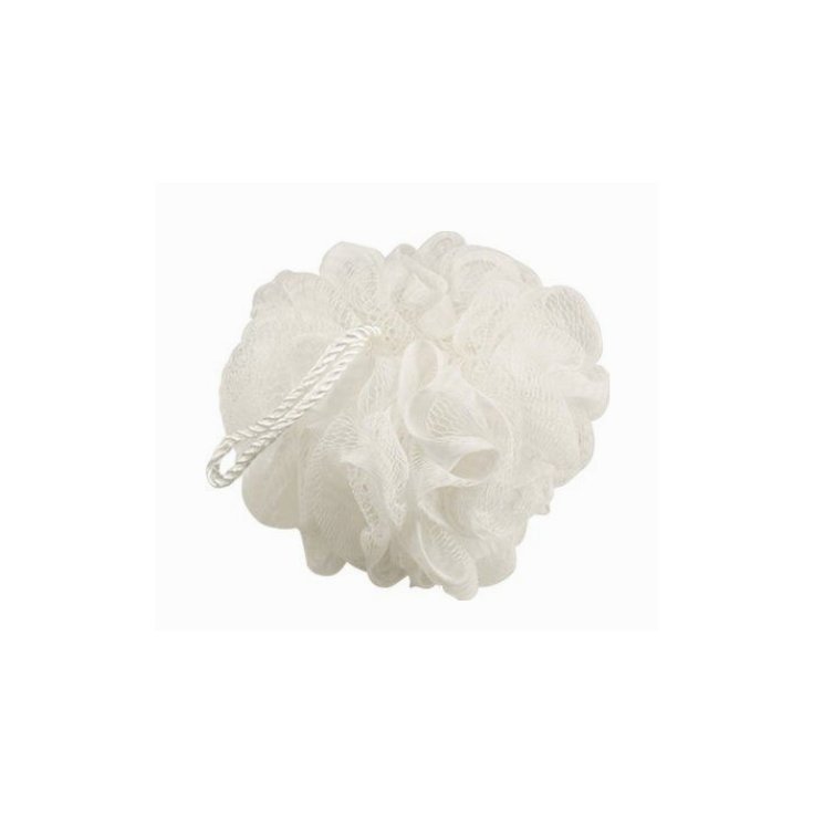 Qvs Éponge de bain ronde blanche