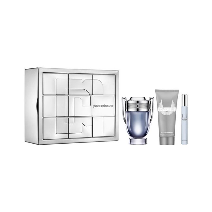 Paco Rabanne Invictus Eau De Toilette Vaporisateur 100 ml Coffret 3 Parties 2018