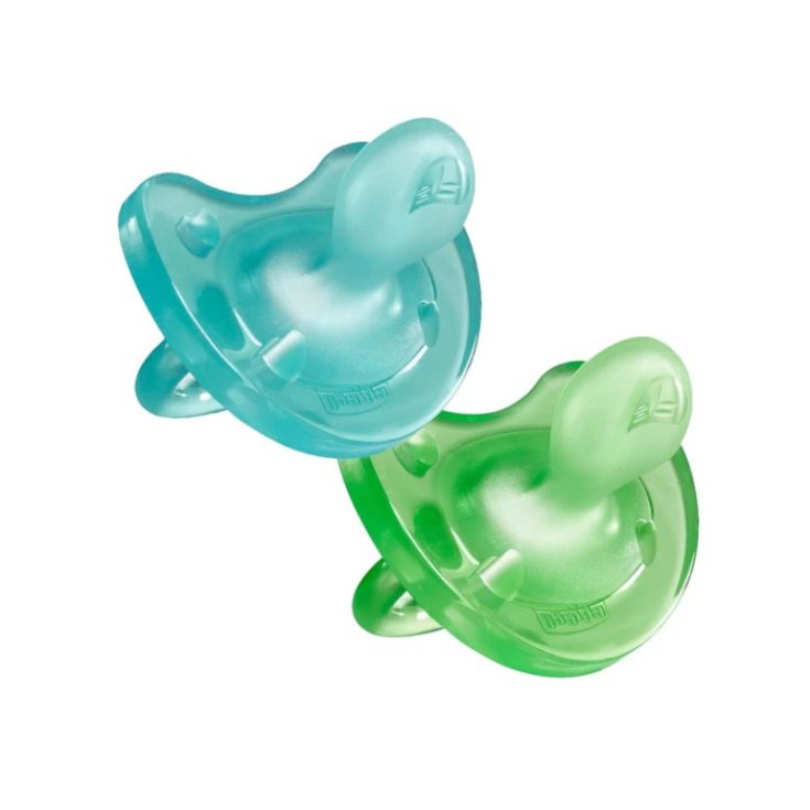 Chicco Physio Caoutchouc Sucette 6-12m Silicone 2 Unités