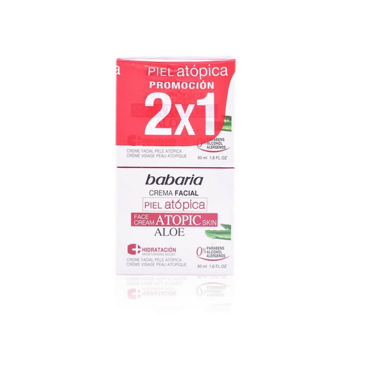 Babaria Crème Visage Peau Atopique 50ml Coffret 2 Pièces 2018