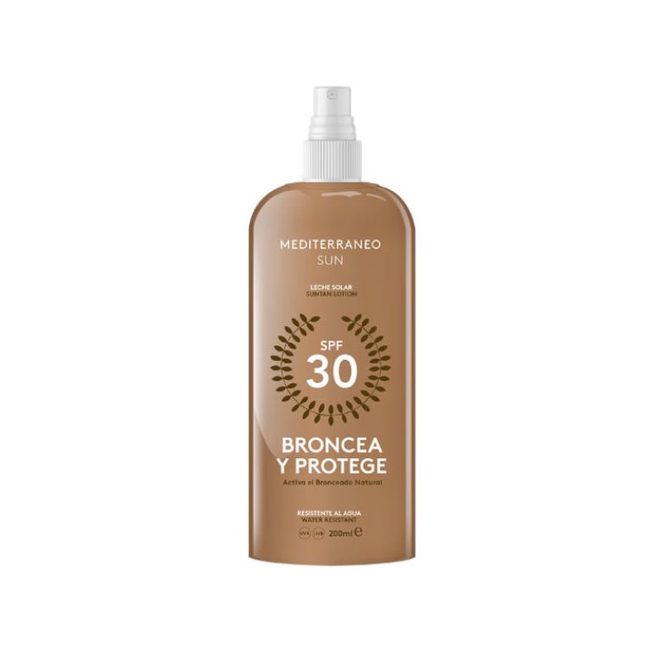 Mediterraneo Sun Broncea Y Protege Lotion Solaire Spf30 200 ml