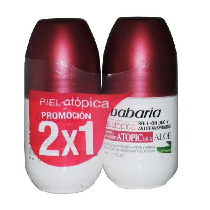 Babaria Déodorant Roll On Peau Atopique 50 ml Coffret 2 Pièces 2018