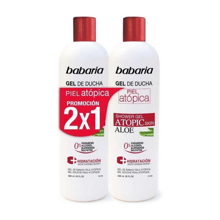 Babaria Gel Douche Peau Atopique 600ml Coffret 2 Pièces 2018