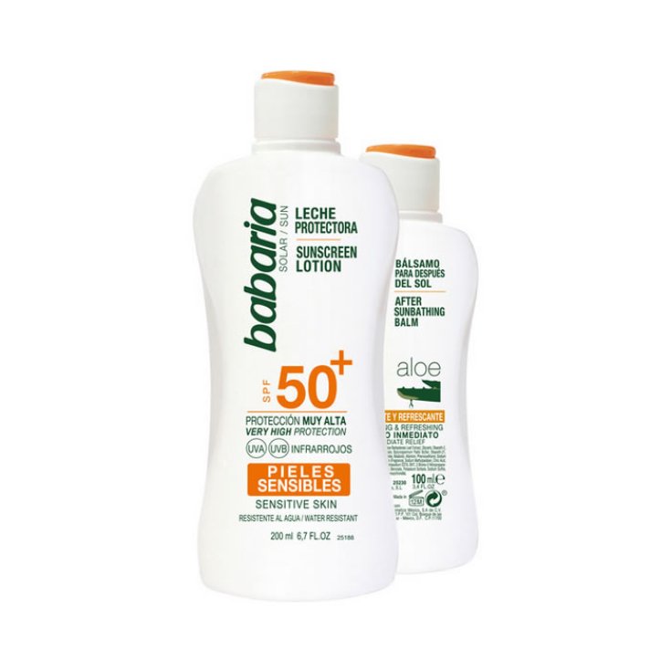 Babaria Sun Lotion Solaire Spf50 Plus 200ml Coffret 2 Pièces 2018