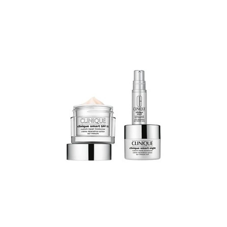 Clinique Smart Spf15 Custom Repair Crème Hydratante Sèche Et Très Sèche 50 ml Coffret 3 Pièces 2018