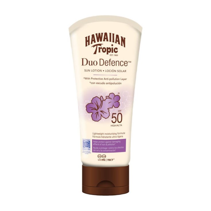 Hawaiian Tropic Duo Defense Lotion Solaire Spf50 180 ml