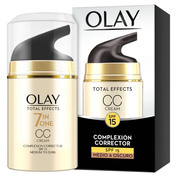 Olay Total Effects 7 en 1 CC Crème Correcteur de Teint Spf15 Moyen à Foncé 50 ml