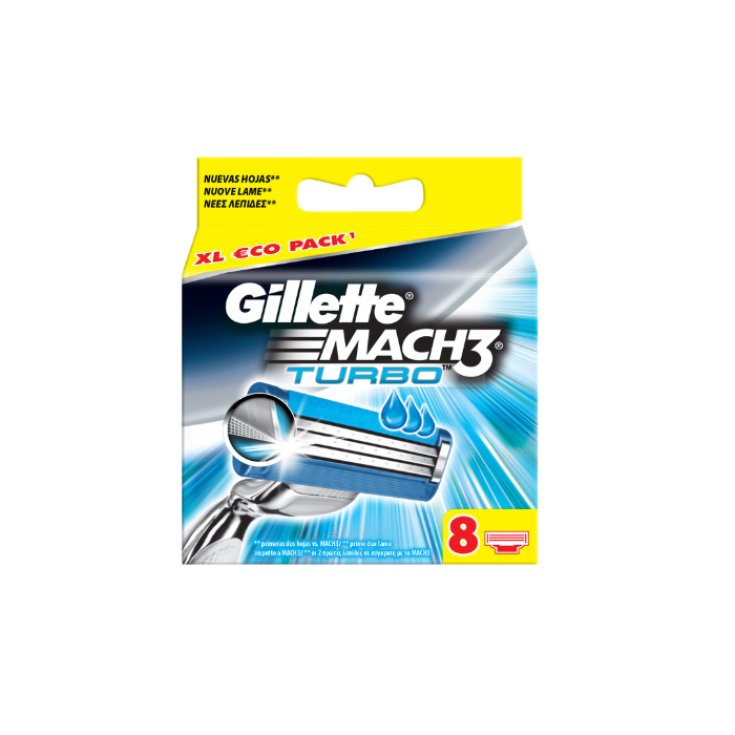 Gillette Mach3 Turbo Recharge 8 Unités