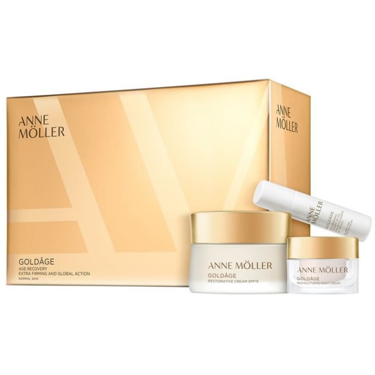 Anne Möller Goldage Extra Riche Crème Réparatrice Spf15 50 ml Coffret 3 Parties 2018 Anne Möller Goldage Extra Riche Crème Réparatrice Spf15 50 ml Coffret 3 Parties 2018