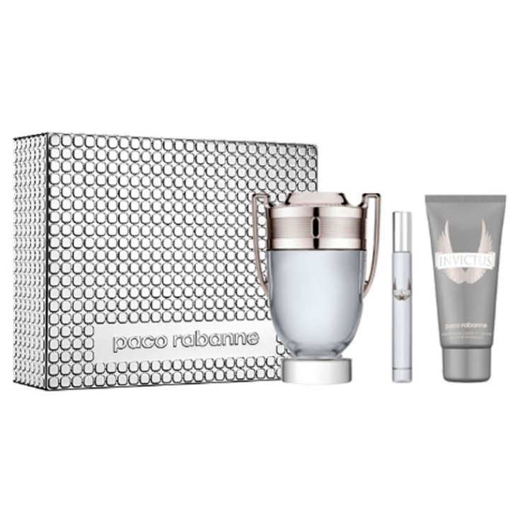 Paco Rabanne Invictus Eau De Toilette Vaporisateur 100 ml Coffret 3 Parties 2018