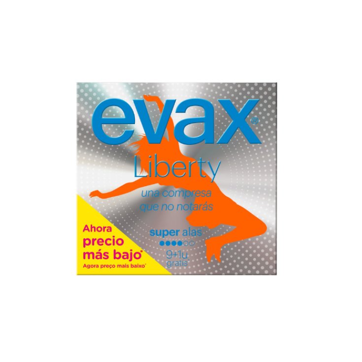 Evax Liberty Super With Wings Serviettes Hygiéniques 9 + 1 Unité