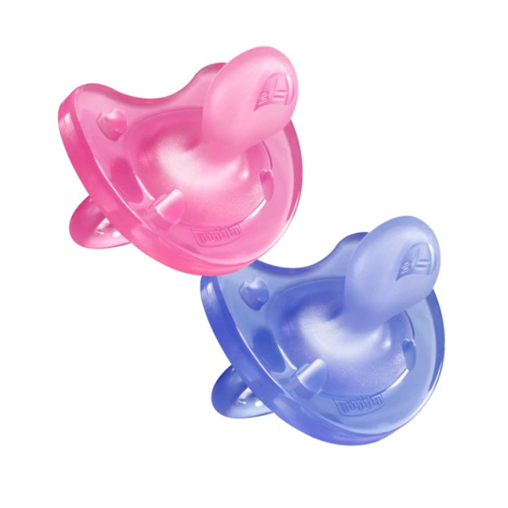 Sucette Chicco Physio Rose 12m + Silicone 2 Unités