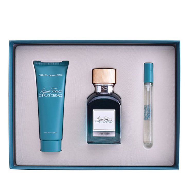 Adolfo Dominguez Agua Fresca Citrus Cedro Eau De Toilette Vaporisateur 120 ml Coffret 3 Parties 2018