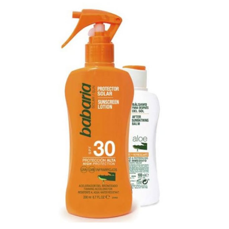 Babaria Lotion Solaire Spf30 Spray 200ml Coffret 2 Pièces 2019