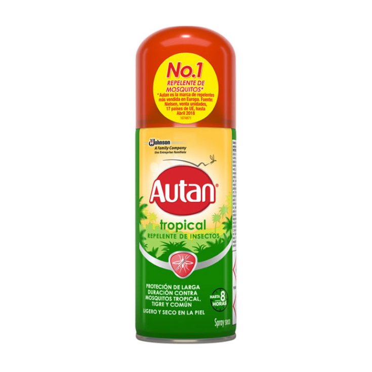 Autan Spray Sec Répulsif Tropical 100 ml