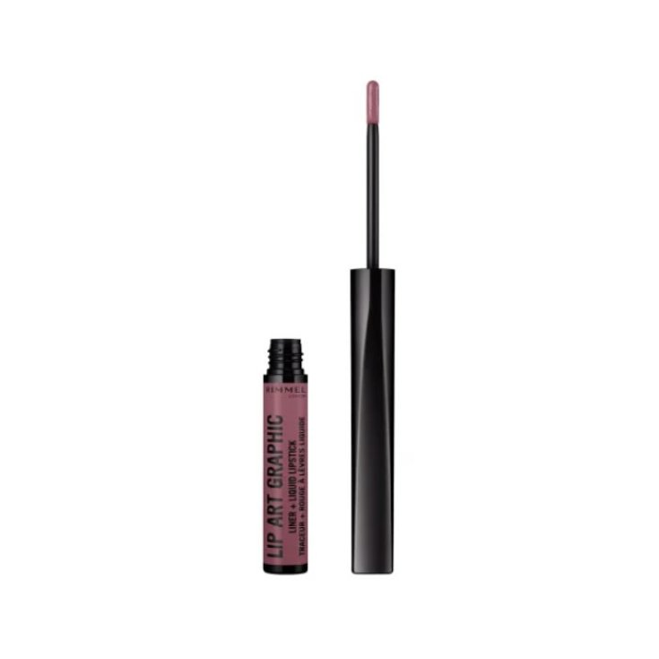 Rimmel London Lip Art Graphic Liner & Rouge à Lèvres Liquide 220 Violet Vandal