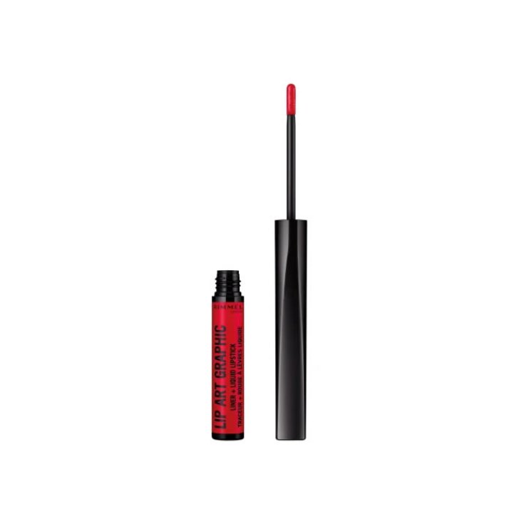 Rimmel London Lip Art Graphic Liner & Rouge à Lèvres Liquide 610 Hot Spot