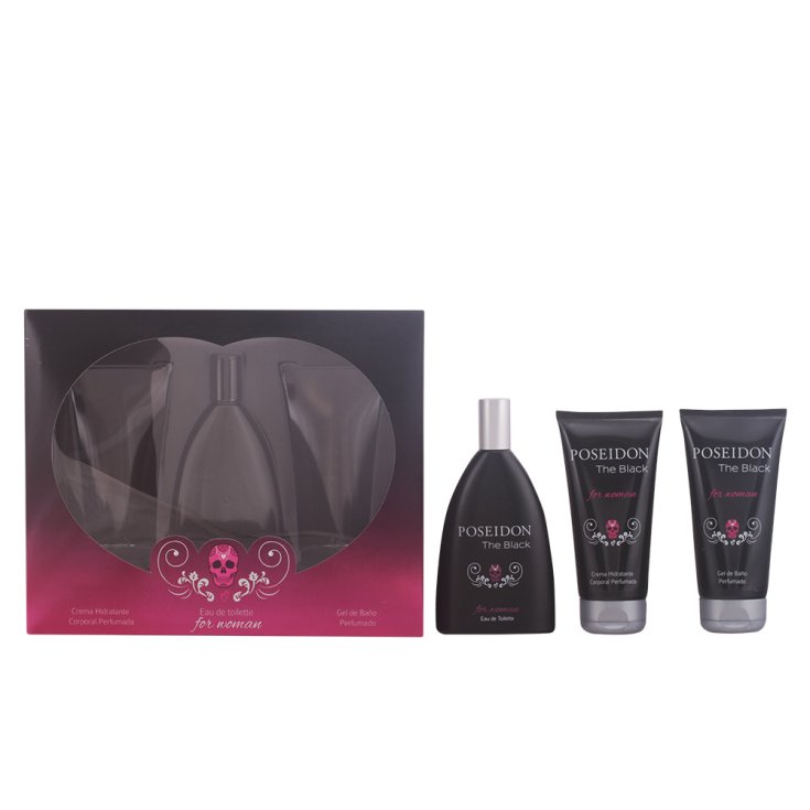 Instituto Español Posseidon The Black Woman Eau De Toilette Vaporisateur 150ml Coffret 3 Pièces