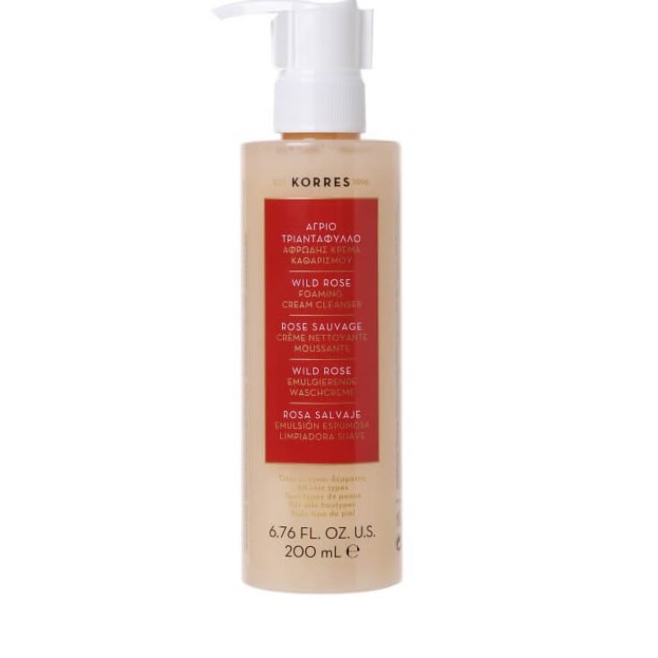 Korres Crème Moussante Nettoyante Rose Sauvage 200ml
