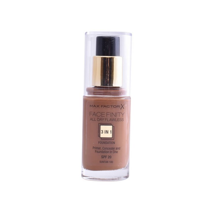 Max Factor Facefinity 3 En 1 Base, Correcteur Et Fond De Teint Spf20 100 Bronzage 30 ml
