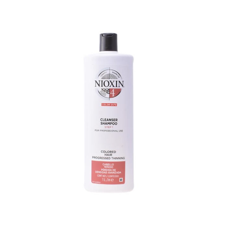 Nioxin System 4 Shampooing Cheveux Colorés Volumateur Cheveux Fins Très Faibles 1000 ml
